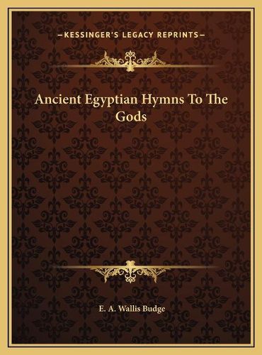 Cover image for Ancient Egyptian Hymns to the Gods