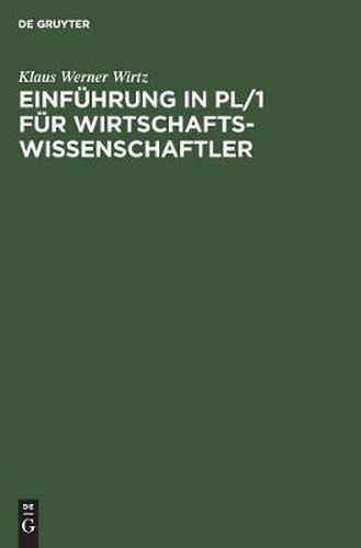 Cover image for Einfuhrung in Pl/1 Fur Wirtschaftswissenschaftler