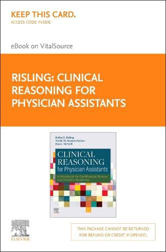 Cover image for Clinical Reasoning for Physician Assistants - Elsevier E-Book on Vitalsource (Retail Access Card)