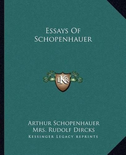 Cover image for Essays of Schopenhauer