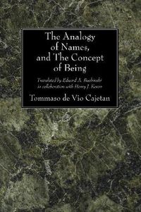 Cover image for The Analogy of Names and the Concept of Being