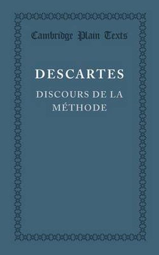 Cover image for Discours de la methode