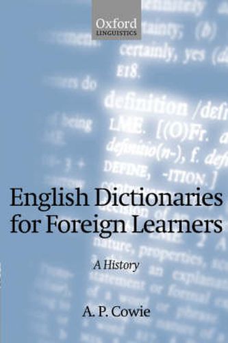 Cover image for English Dictionaries for Foreign Learners: A History