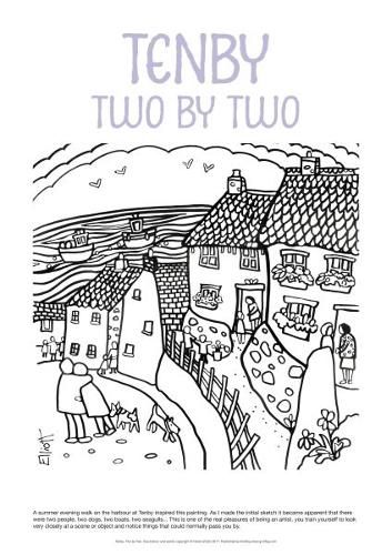 Helen Elliott Poster: Tenby Two by Two