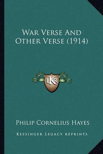 Cover image for War Verse and Other Verse (1914)