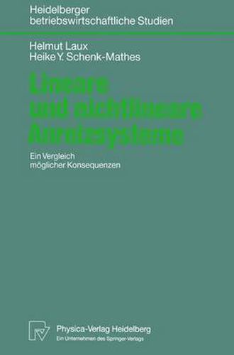 Cover image for Lineare Und Nichtlineare Anreizsysteme: Ein Vergleich Moeglicher Konsequenzen