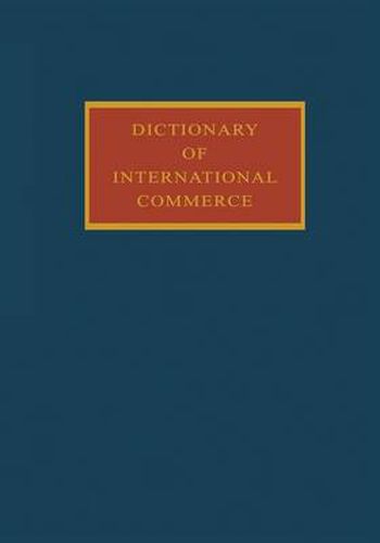 Cover image for Dictionary of International Commerce