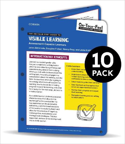 BUNDLE: Almarode: The On-Your-Feet Guide to Visible Learning: Assessment-Capable Learners: 10 Pack