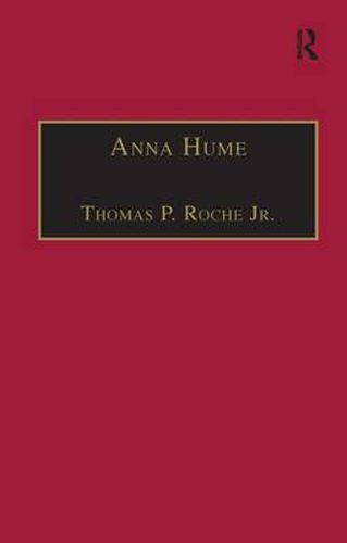 Cover image for Anna Hume: Printed Writings 1641-1700: Series II, Part Three, Volume 8