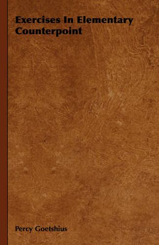 Cover image for Exercises in Elementary Counterpoint