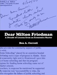 Cover image for Dear Milton Friedman