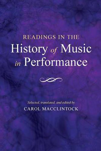 Cover image for Readings in the History of Music in Performance