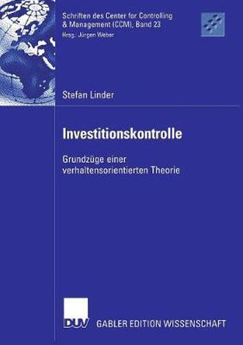 Cover image for Investitionskontrolle: Grundzuge Einer Verhaltensorientierten Theorie