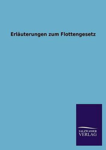 Cover image for Erlauterungen Zum Flottengesetz