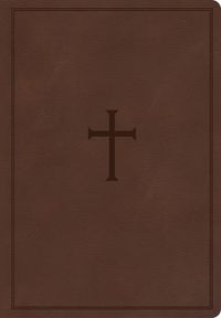 Cover image for CSB Super Giant Print Reference Bible, Brown LeatherTouch