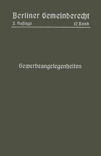 Cover image for Gewerbeangelegenheiten