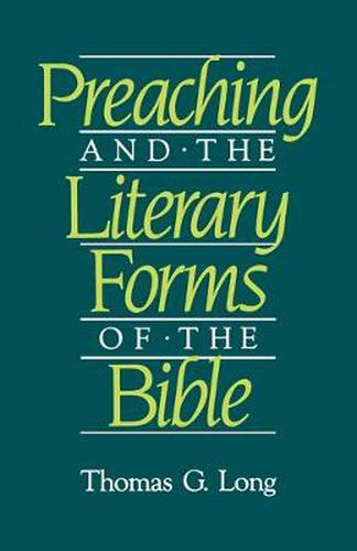 Cover image for Preaching and the Literary Forms of the Bible