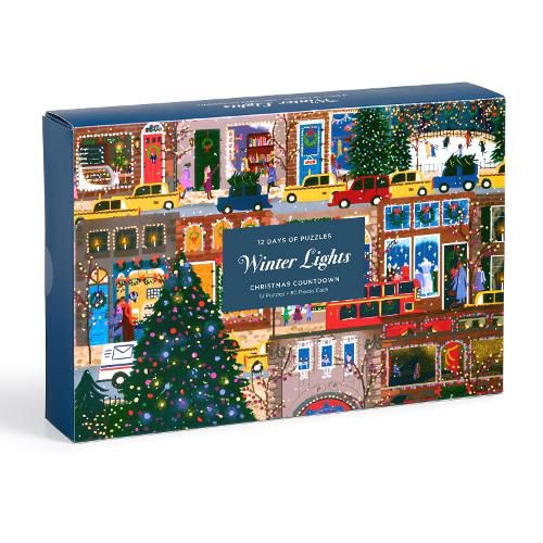 Cover image for Joy Laforme Winter Lights 12 Days of Puzzles Holiday Countdown