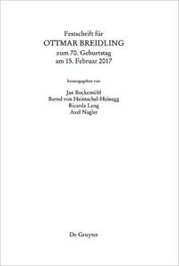 Cover image for Festschrift fur Ottmar Breidling zum 70. Geburtstag am 15. Februar 2017