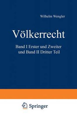 Cover image for Voelkerrecht: Erster und Zweiter Teil