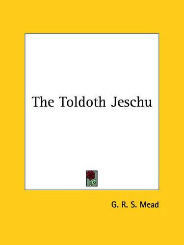 Cover image for The Toldoth Jeschu