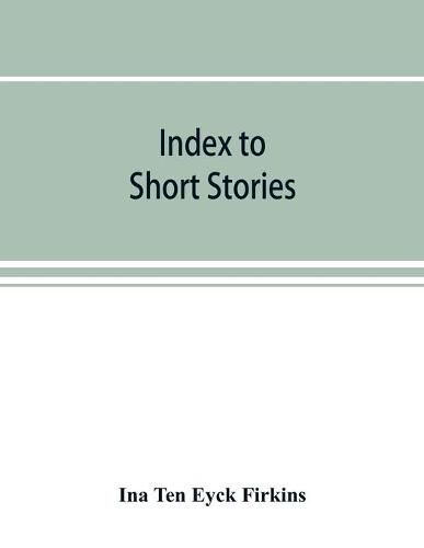 Cover image for Index to short stories