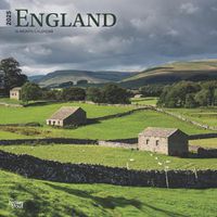 Cover image for England 2025 12 X 24 Inch Monthly Square Wall Calendar Plastic-Free Browntrout UK United Kingdom Scenic