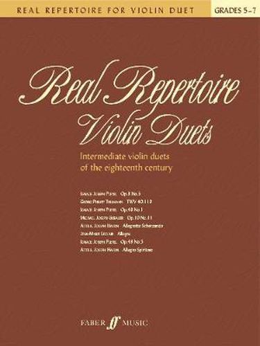 Cover image for Real Repertoire Violin Duets