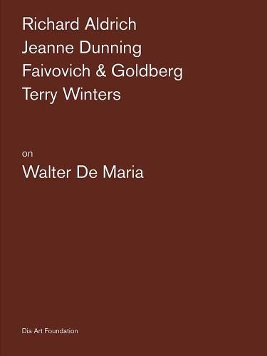 Cover image for Artists on Walter De Maria