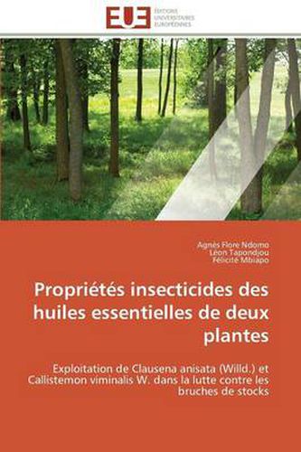 Cover image for Propri t s Insecticides Des Huiles Essentielles de Deux Plantes