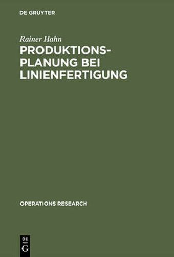 Cover image for Produktionsplanung bei Linienfertigung