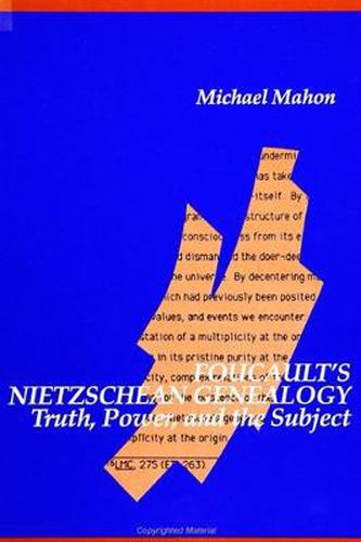 Cover image for Foucault's Nietzschean Genealogy: Truth, Power, and the Subject