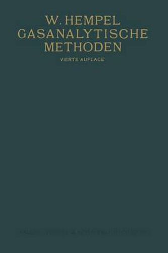 Cover image for Gasanalytische Methoden