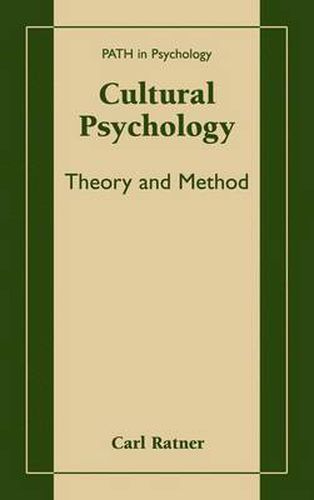 Cover image for Cultural Psychology: Theory and Method