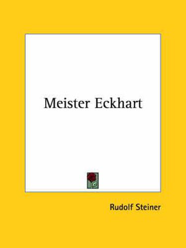 Cover image for Meister Eckhart