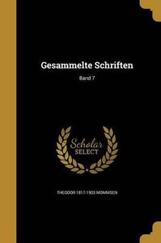 Cover image for Gesammelte Schriften; Band 7