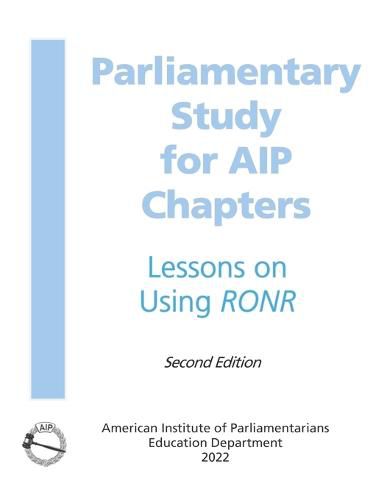 Cover image for Parliamentary Study: for AIP Chapters