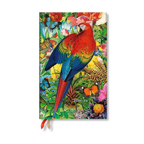 Cover image for Tropical Garden (Nature Montages) Maxi 18-month Vertical Softcover Flexi Dayplanner 2025 (Elastic Band Closure)