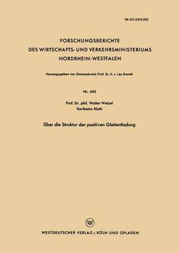 Cover image for UEber Die Struktur Der Positiven Gleitentladung