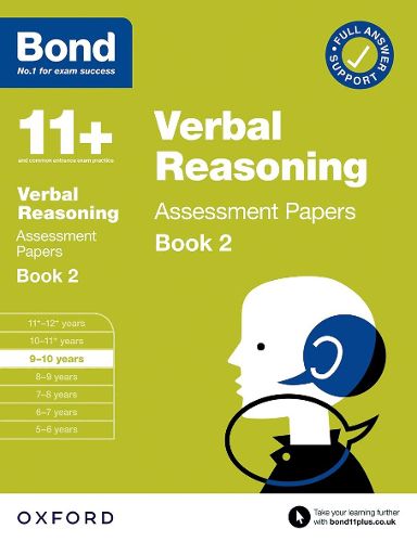 Cover image for Bond 11+ Verbal Reasoning Assessment Papers 9-10 Years Book 2