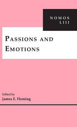 Cover image for Passions and Emotions: Nomos Liii