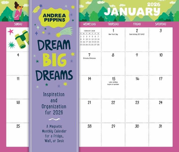 Cover image for Dream Big Dreams Magnetic Wall Calendar 2026