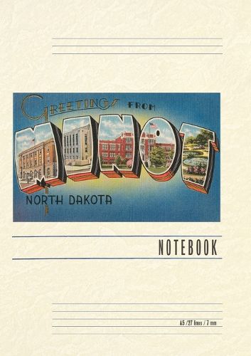 Cover image for Vintage Lined Notebook Greetings from Minot, North Dakota