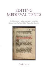 Cover image for Editing Medieval Texts