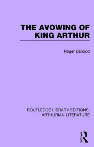 Cover image for The Avowing of King Arthur