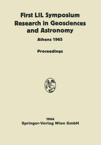 Cover image for Proceedings of the First Lunar International Laboratory (LIL) Symposium Research in Geosciences and Astronomy