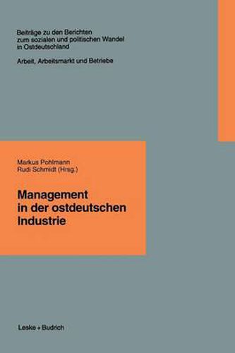 Cover image for Management in der ostdeutschen Industrie