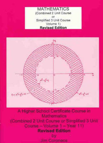 New Courses Maths Year 11, 12 Texts (Large Page Colour): Complete 2 Unit Course in One Volume (Rubine Red/White)