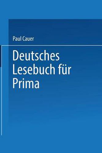 Cover image for Deutsches Lesebuch Fur Prima