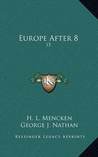 Cover image for Europe After 8: 15